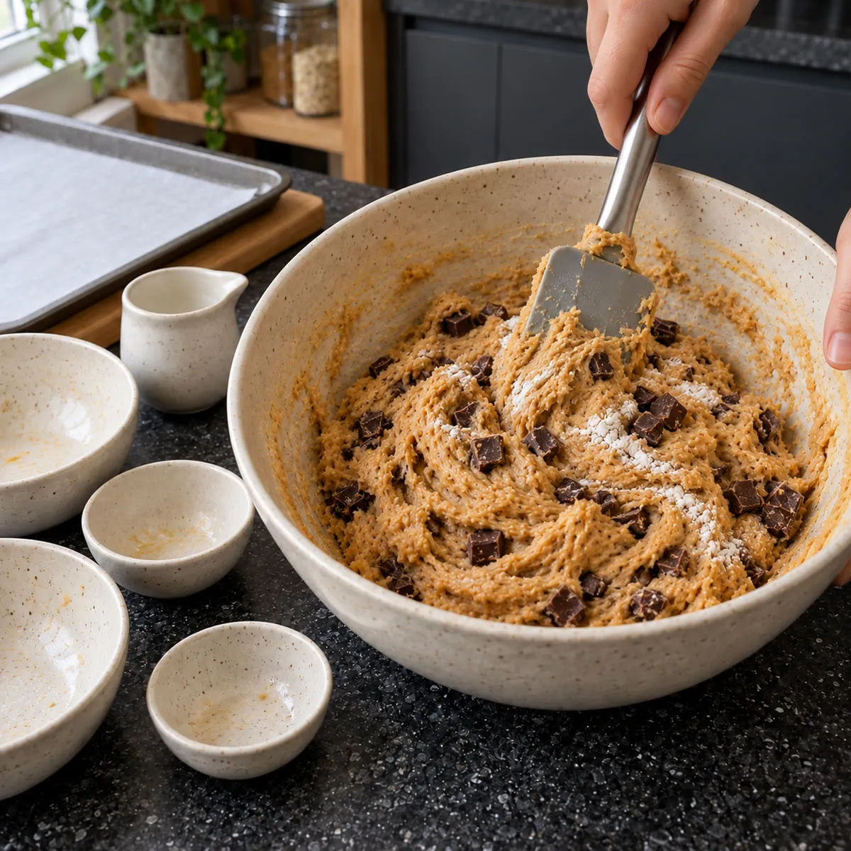 Make the chocolate chip dough