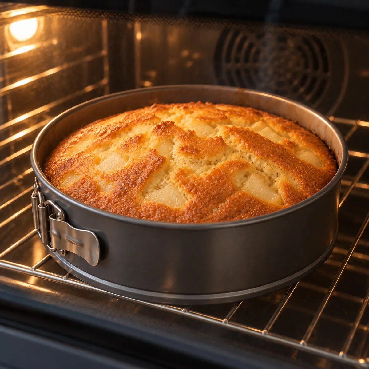 Bake the pear cake