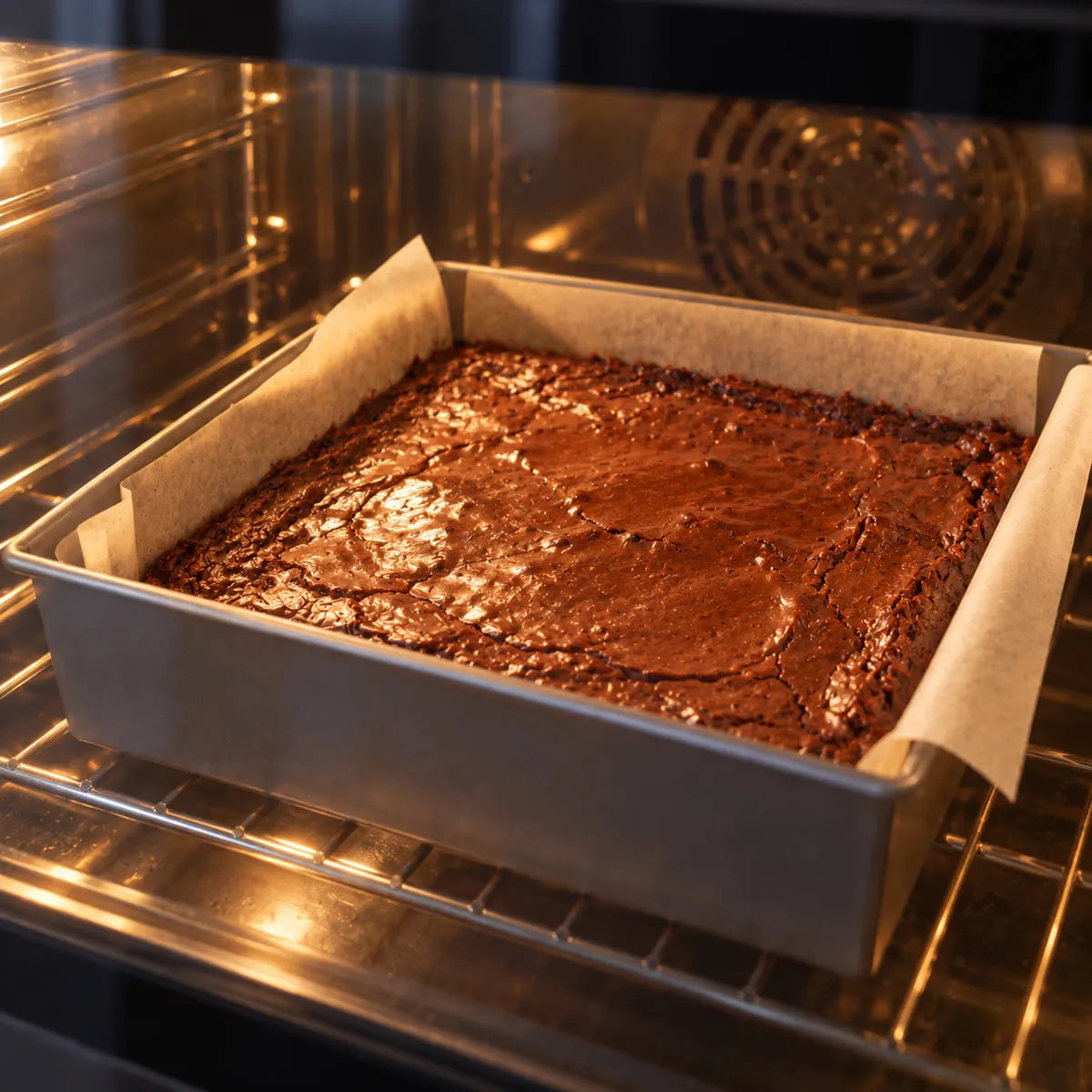 Bake until barely set