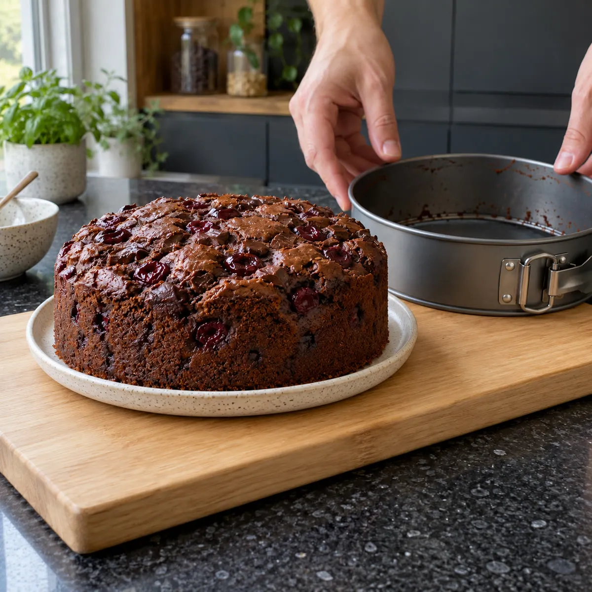 Cool and release the cake