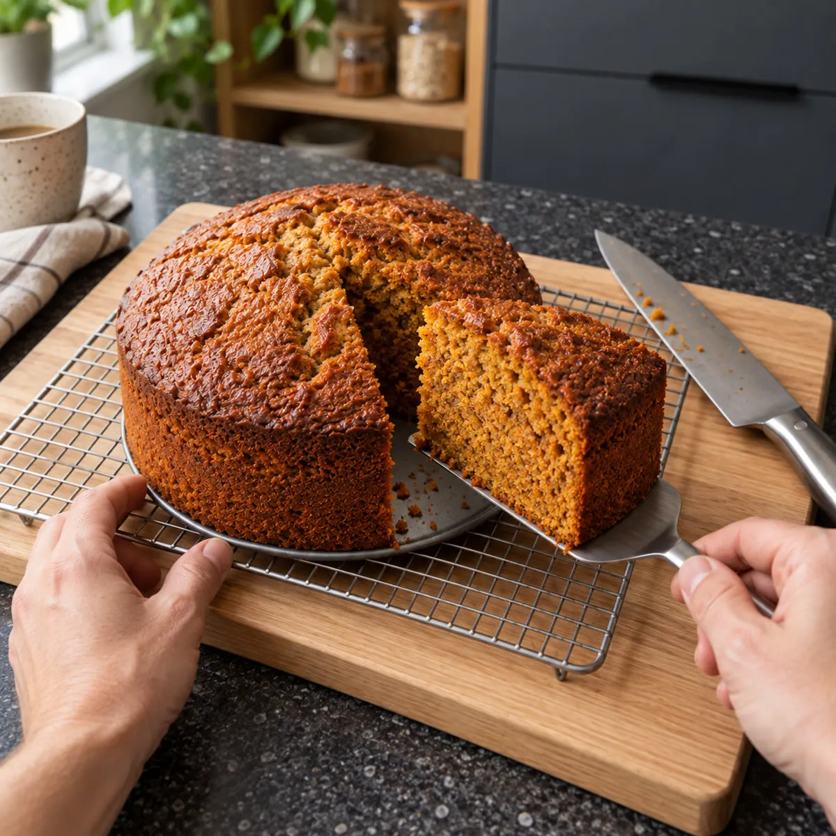 Cut the first slice