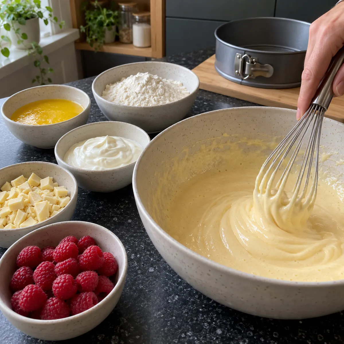 Whisk the eggs and sugar