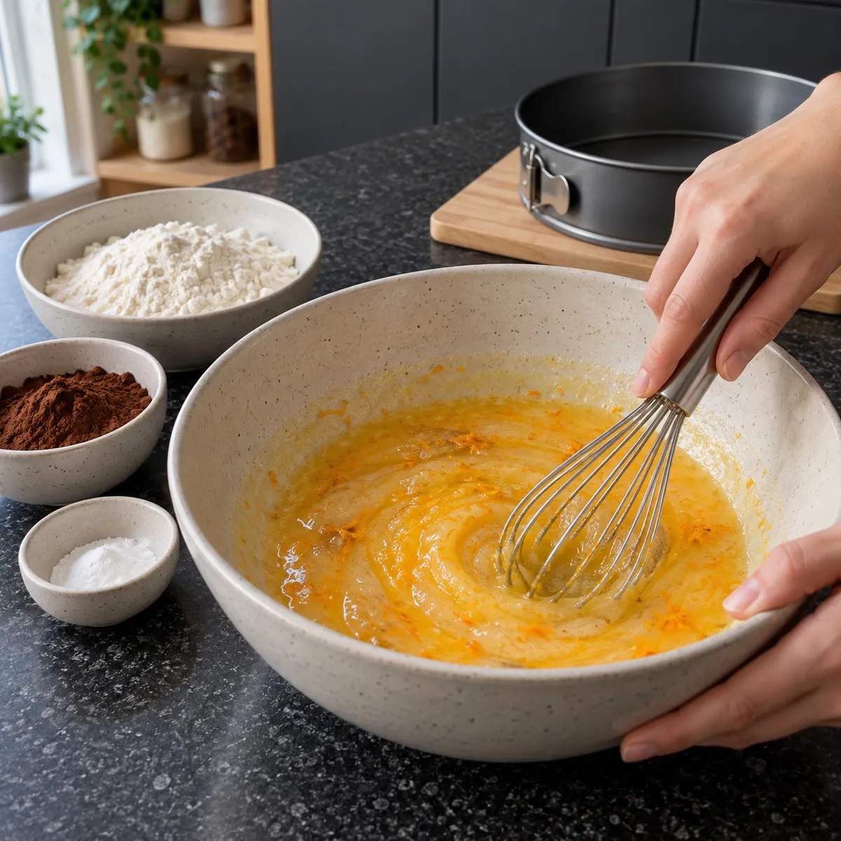 Whisk the wet ingredients